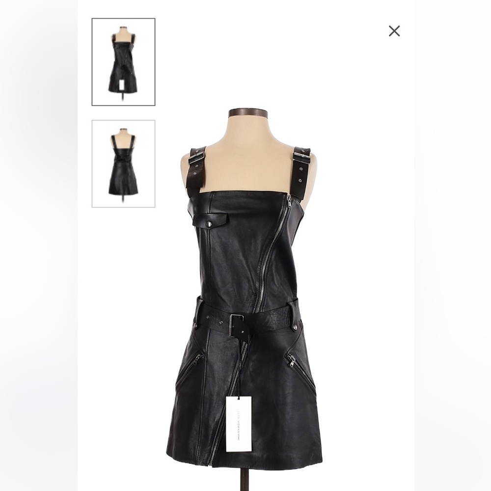 Zara leather mini dress